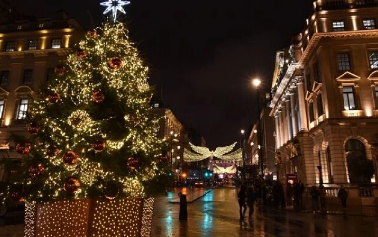 London Christmas Lights and Cab Tour
